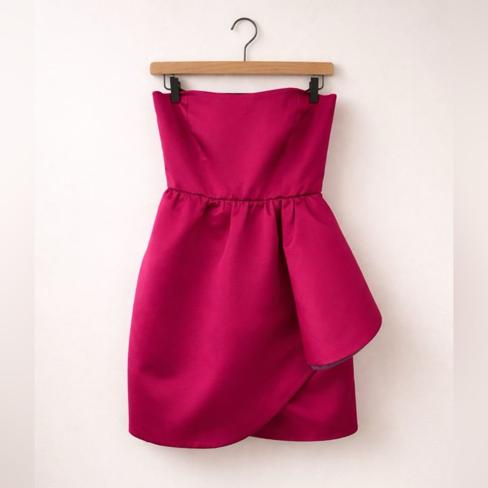 Shoshanna Strapless Pink Mini Babydoll Dress Formal Wedding Guest